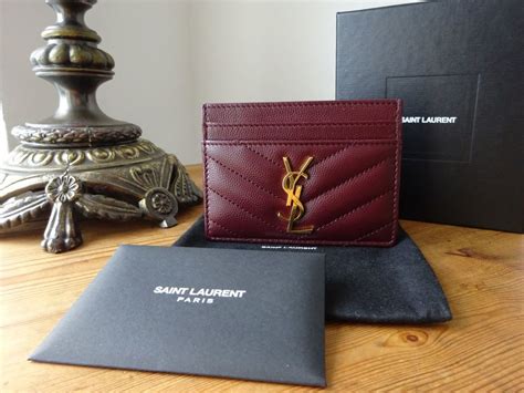 red ysl card holder|ysl monogram card holder.